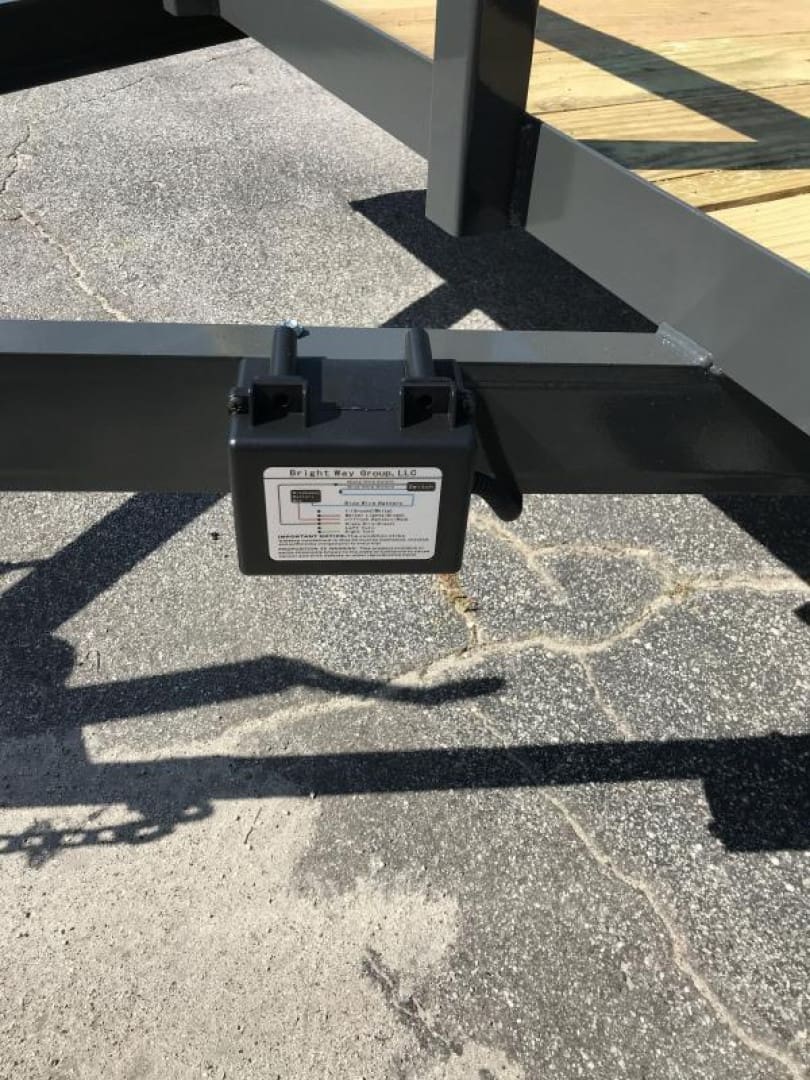 Trailer coupling on asphalt surface