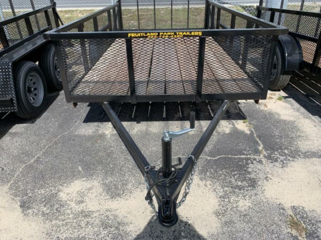 Metal trailer with mesh sides