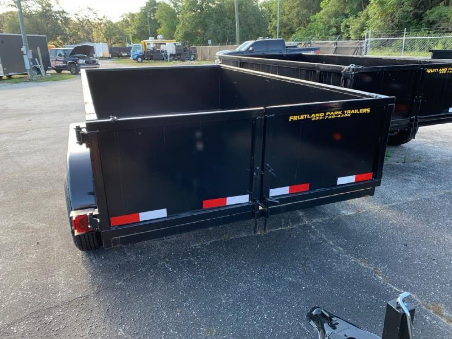 Industrial trailer on asphalt surface