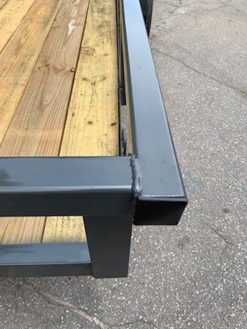 Close-up of trailer construction materials