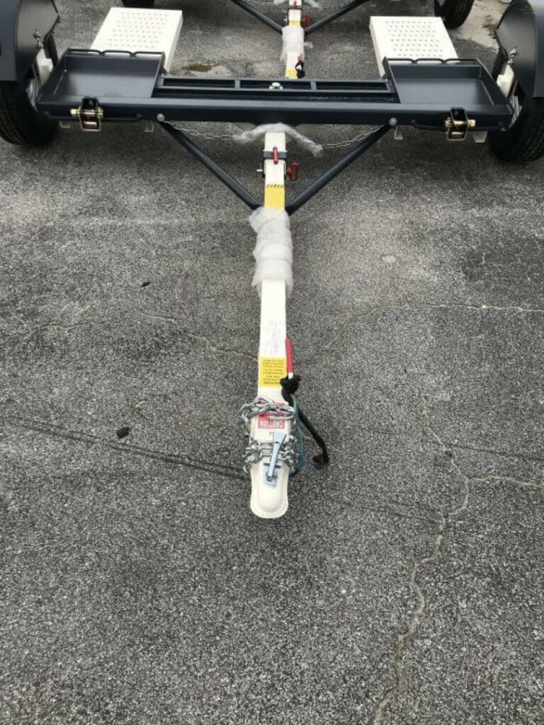 Vehicle trailer ready for towing