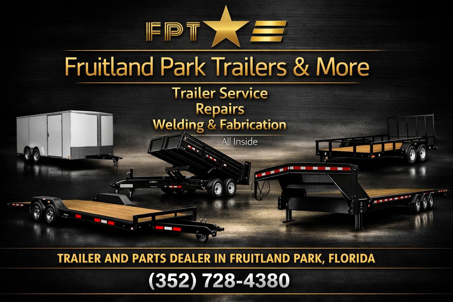 Fruitland Park Trailers and More promotional banner
