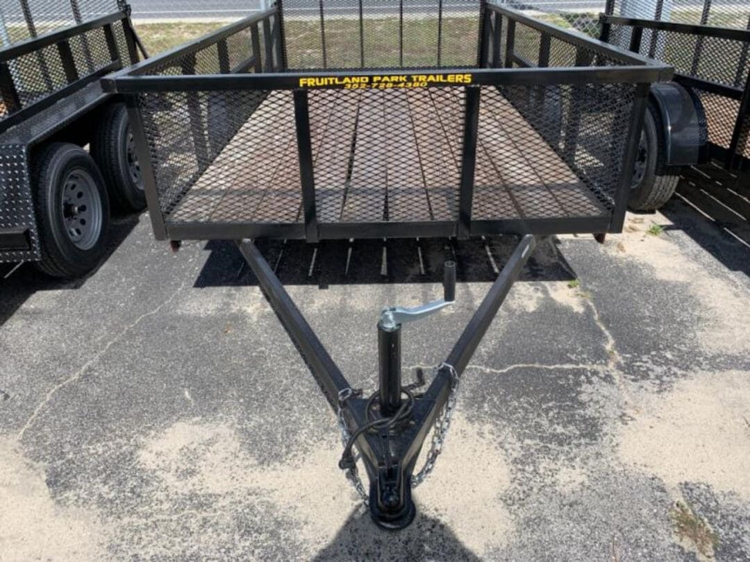 Utility trailer with mesh sides