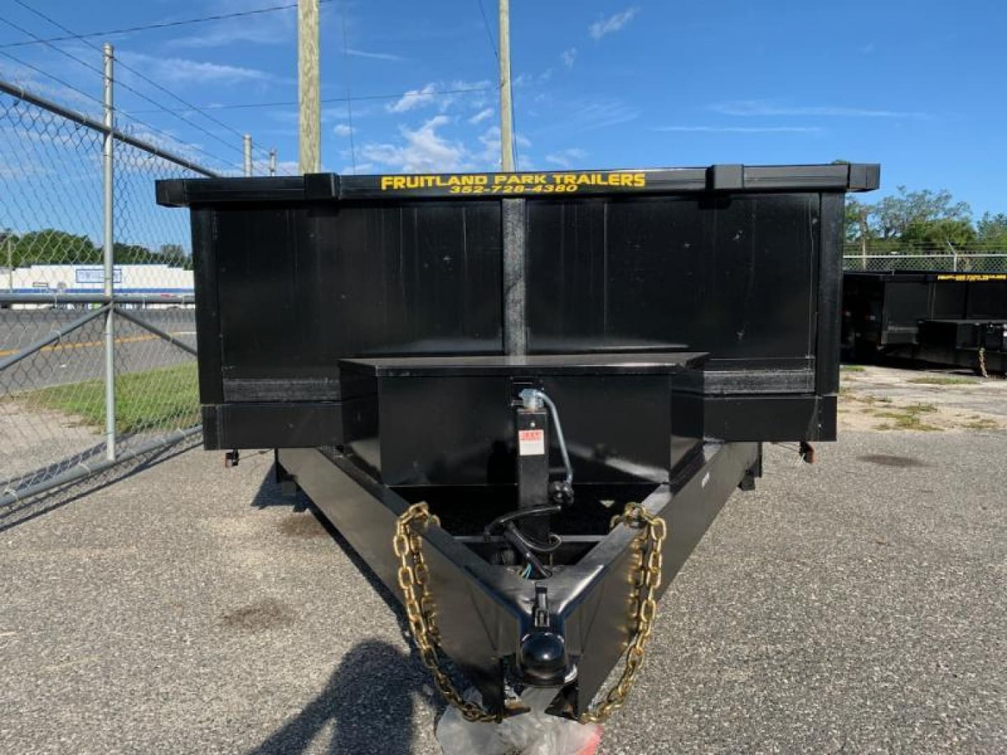 Industrial trailer in storage area