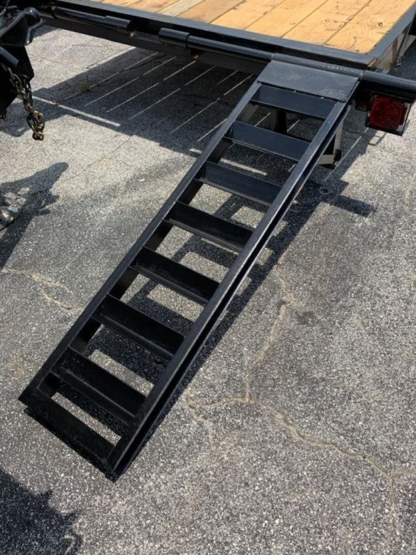 Close-up of black loading ramp