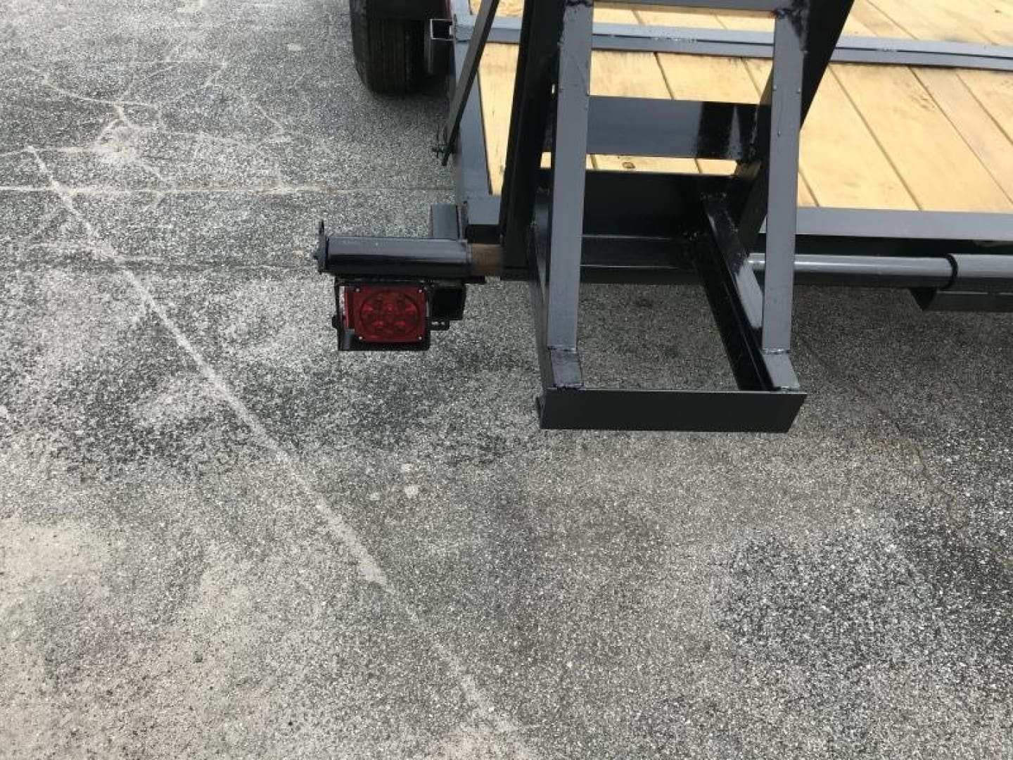 Close-up of trailer hitch assembly