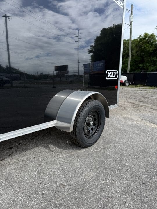 Trailer parked in outdoor lot