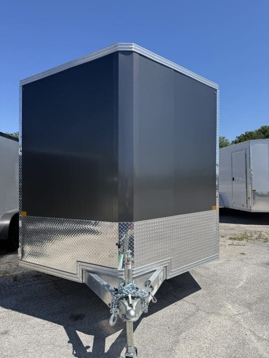 Enclosed cargo trailer on sunny day