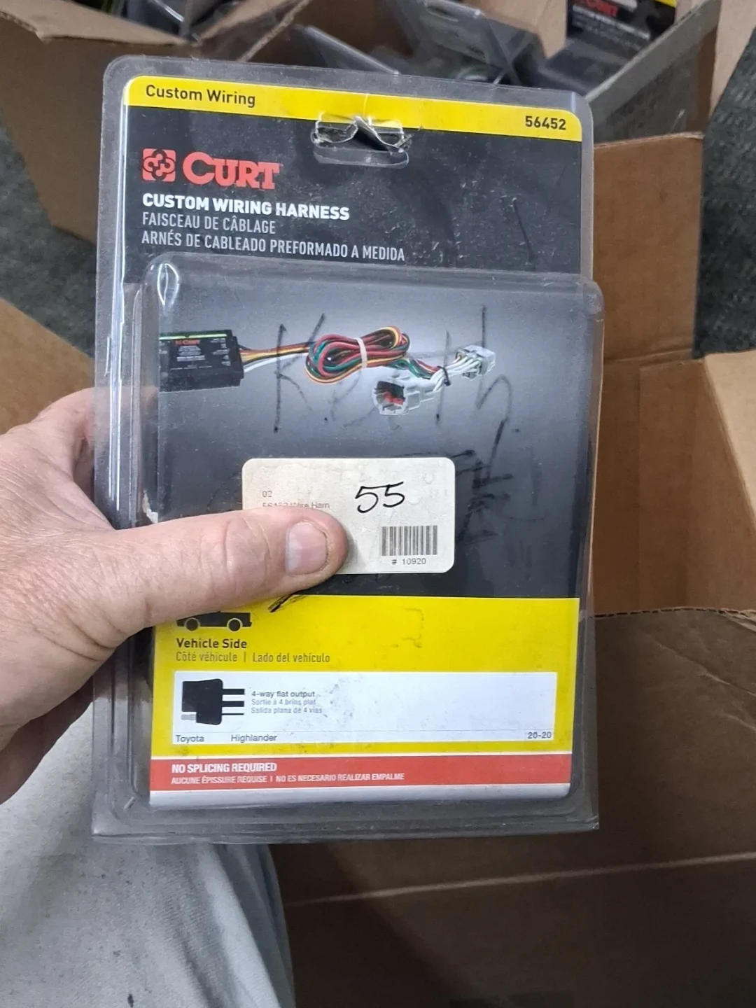 56452 CURT CUSTOM TRAILER WIRING CONNECTOR HARNESS TOYOTA HIGHLANDER
