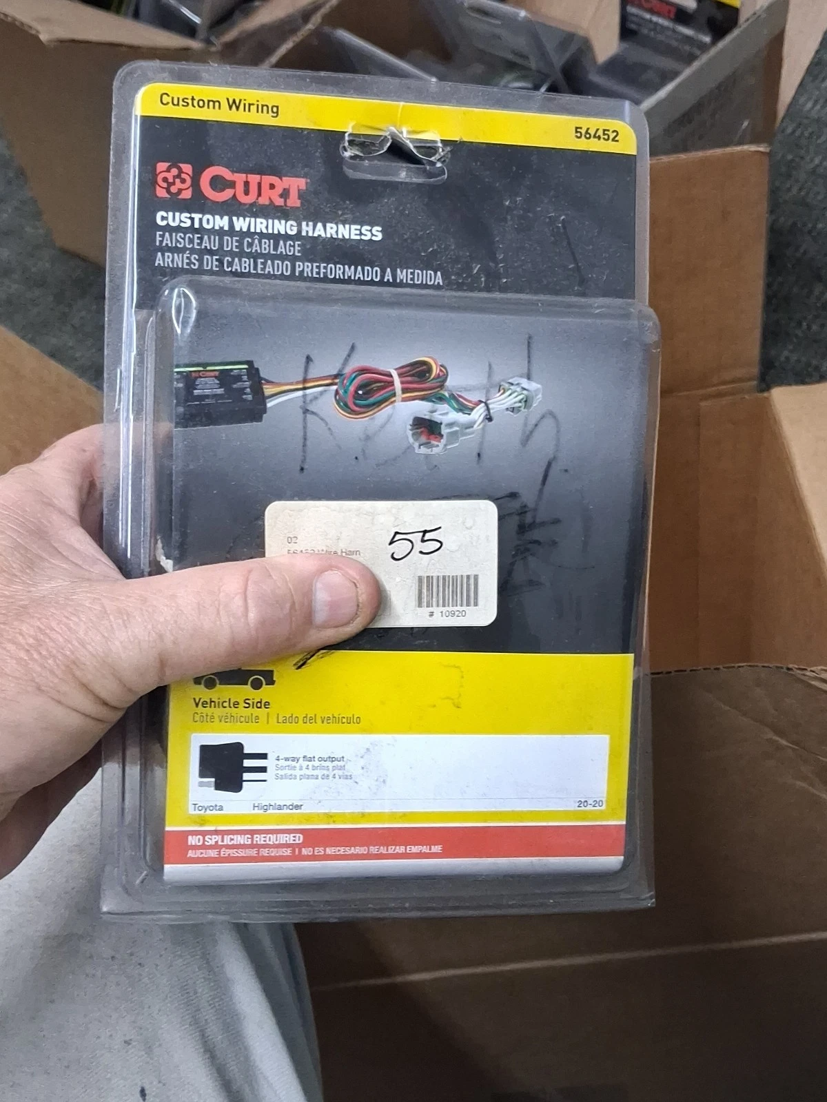 56452 CURT CUSTOM TRAILER WIRING CONNECTOR HARNESS TOYOTA HIGHLANDER