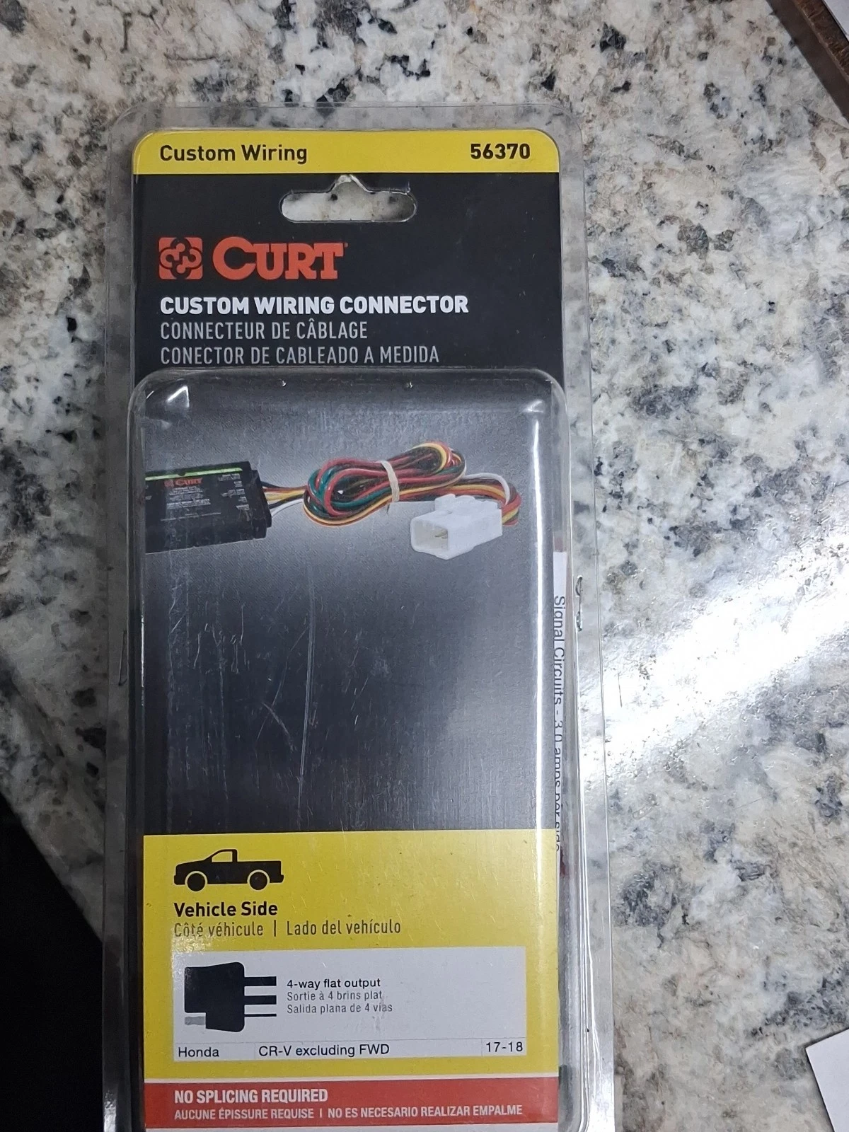 CURT 56370 Custom 4-Flat for Select Honda CR-V, OEM Tow Package Required