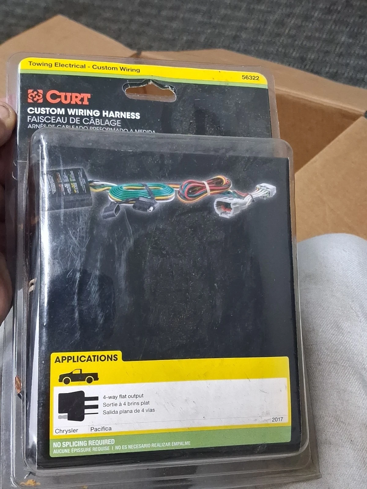 Curt T-Connector Custom Wiring Harness 56322 for Chrylser Pacifica