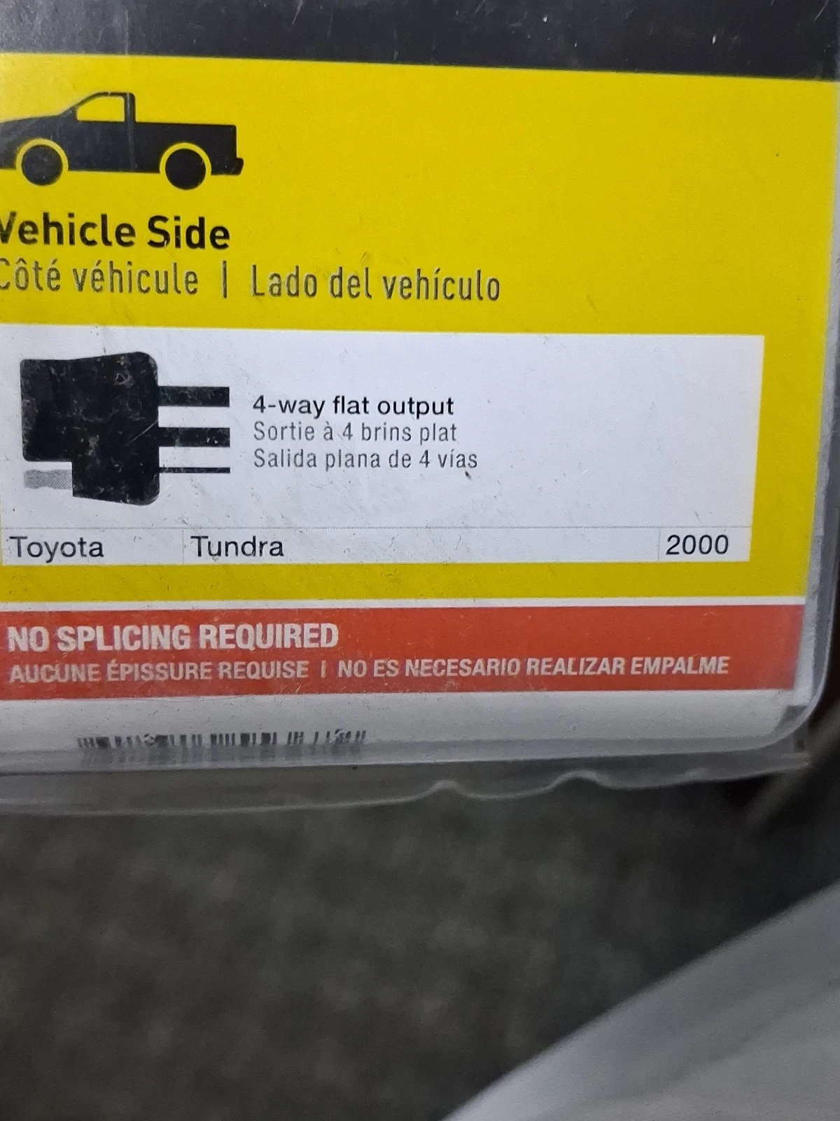 CURT 55367 Custom 4-Flat for Select Toyota Tundra, OEM Tow Package Required - Image 3