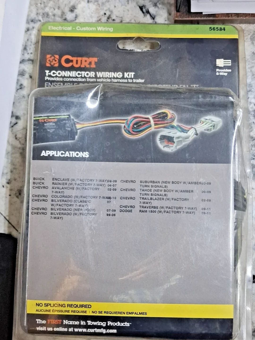 CURT 56584 Replacement OE 5-Way Flat Socket (T's into USCAR)