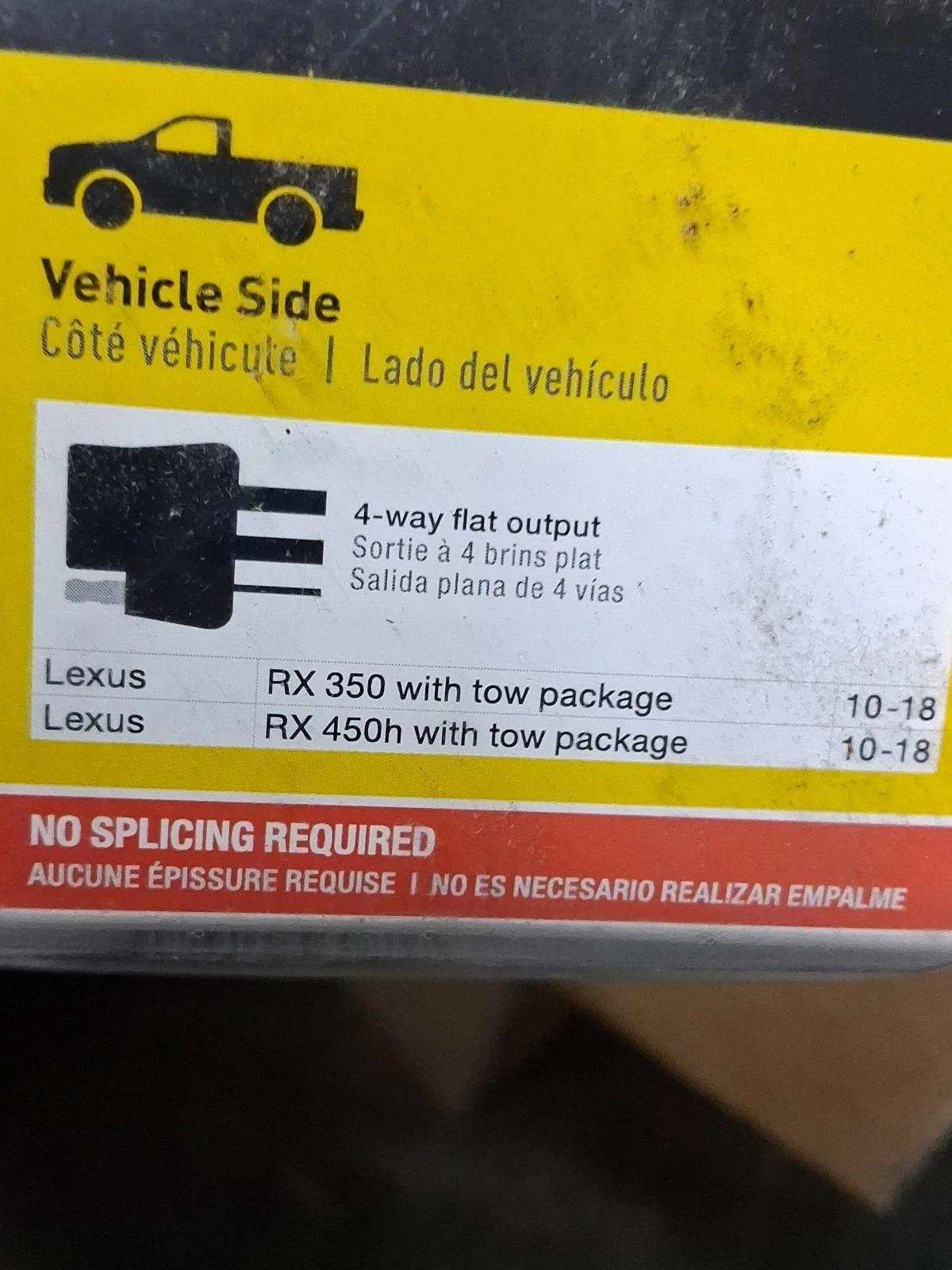 Curt Trailer Hitch Wiring Connector 56083 For 10-18 Lexus Rx 350 Rx 450H NEW - Image 3