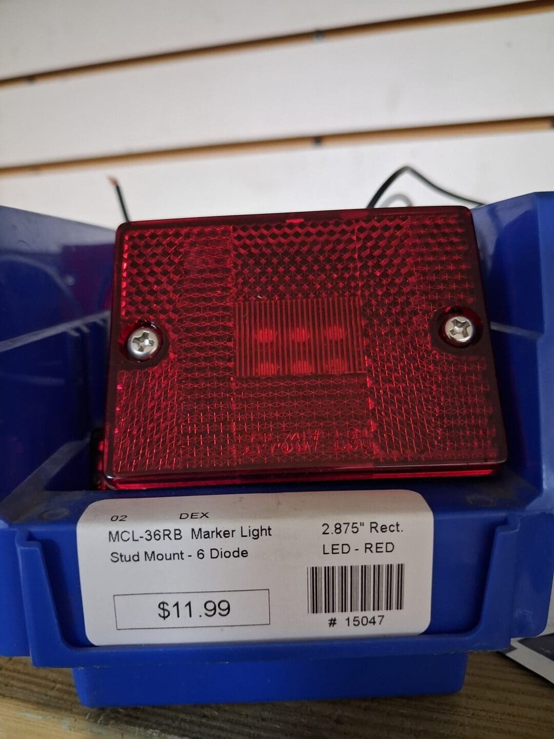 Red Marker Light Stud Mount Rectangle