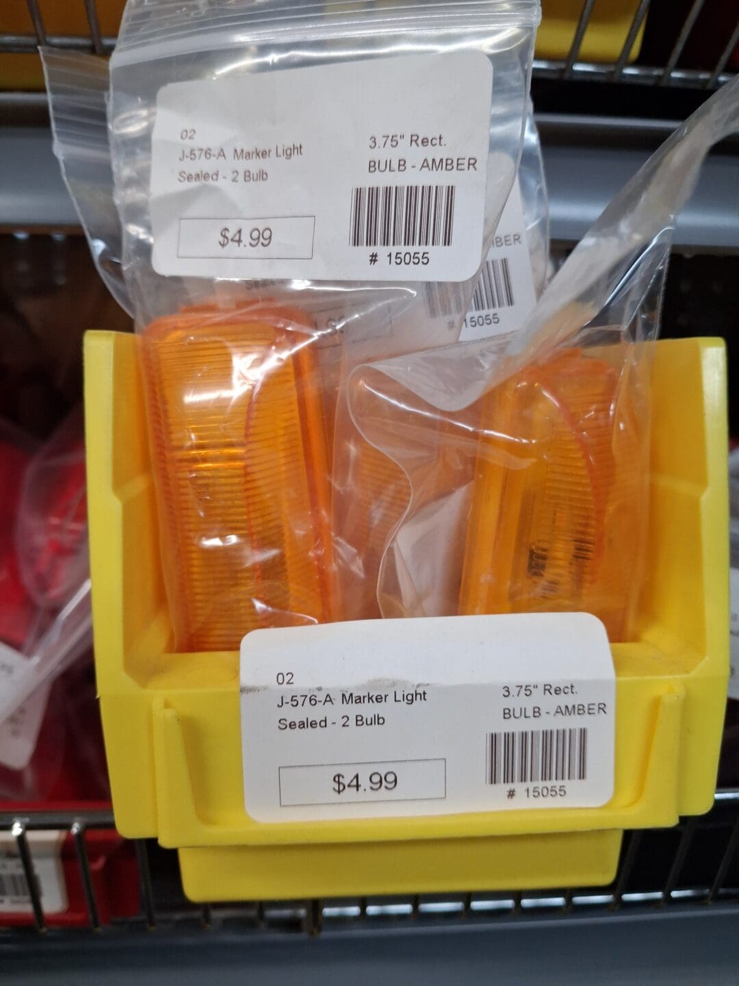 Amber Marker Light Sealed 2 Bulb